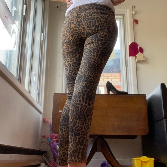 H&M leopard print skinny jeans - Picture 2 of 3
